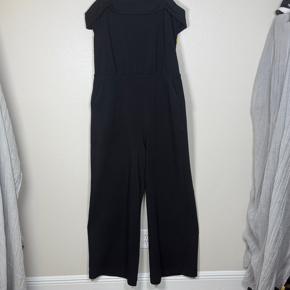 SPANX Air Essential Strapless Jumpsuit 2X Tall Black Airluxe WideLeg Comfy Femme - Picture 4 of 17